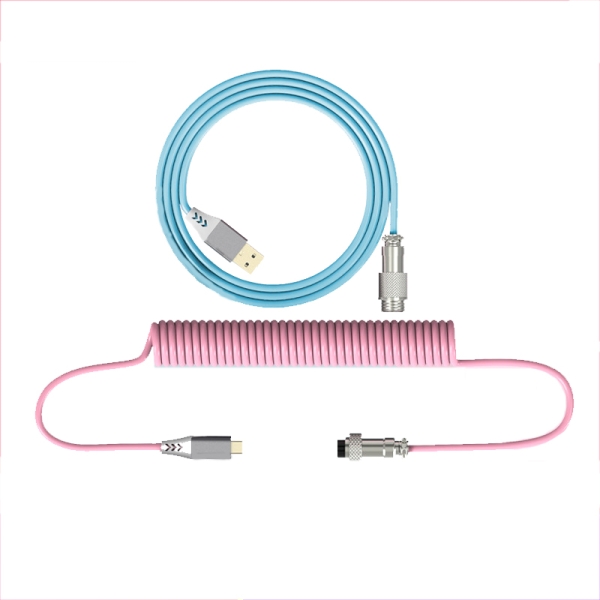 Mechanical Keyboard Coiled Cable Wire Mechanical Keyboard Aviator