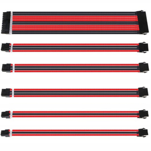 ATX 12V 18AWG Motherboard Sleeve GPU Power Supply Extension Cable Kit